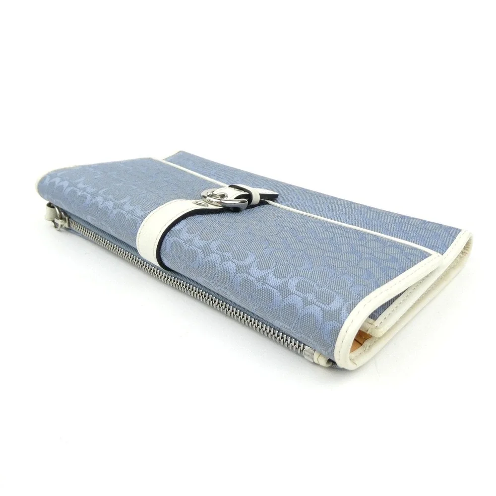 Coach Signature Light Blue Chalk Mini C Trifold Wallet
